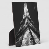 Black White Eiffel Tower Paris Europe Reivel Fotoplaat (Zijkant)
