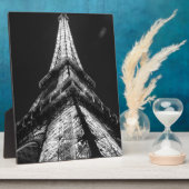 Black White Eiffel Tower Paris Europe Reivel Fotoplaat (Zijkant)