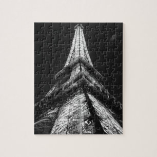 Black White Eiffel Tower Paris Europe Reivel Legpuzzel