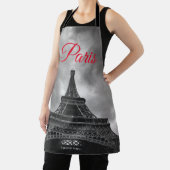 Black White Eiffel Tower Paris European Travel Schort (Insitu)