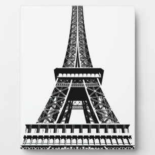 Black white Eiffel Tower Paris Frankrijk Art Artwo Fotoplaat
