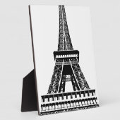 Black white Eiffel Tower Paris Frankrijk Art Artwo Fotoplaat (Zijkant)