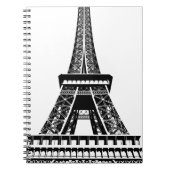 Black white Eiffel Tower Paris Frankrijk Art Artwo Notitieboek (Voorkant)
