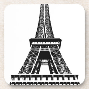 Black white Eiffel Tower Paris Frankrijk Art Artwo Onderzetter
