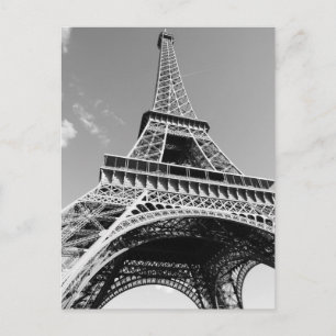 Black & White Eiffel Tower Paris Frankrijk Briefkaart