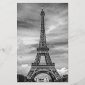 Black & White Eiffel Tower Paris Frankrijk Briefpapier (Voorkant)