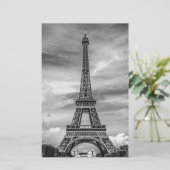 Black & White Eiffel Tower Paris Frankrijk Briefpapier (Staand voorkant)