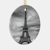 Black & White Eiffel Tower Paris Frankrijk Keramisch Ornament (Rechts)