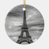 Black & White Eiffel Tower Paris Frankrijk Keramisch Ornament (Voorkant)