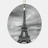 Black & White Eiffel Tower Paris Frankrijk Keramisch Ornament (Links)