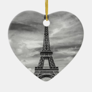 Black & White Eiffel Tower Paris Frankrijk Keramisch Ornament