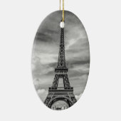 Black & White Eiffel Tower Paris Frankrijk Keramisch Ornament (Rechts)