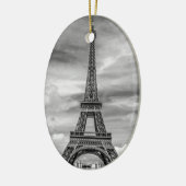 Black & White Eiffel Tower Paris Frankrijk Keramisch Ornament (Links)