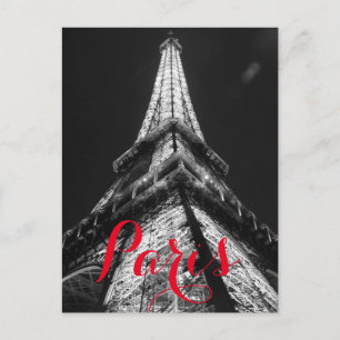 Black & White Eiffel Tower Paris Frankrijk Klassie Briefkaart