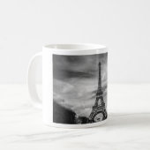 Black & White Eiffel Tower Paris Frankrijk Koffiemok (Voorkant links)