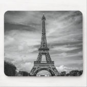 Black & White Eiffel Tower Paris Frankrijk Muismat (Voorkant)