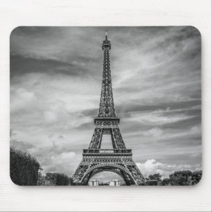 Black & White Eiffel Tower Paris Frankrijk Muismat