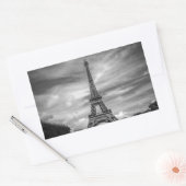 Black & White Eiffel Tower Paris Frankrijk Rechthoekige Sticker (Envelop)