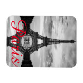Black White Eiffel Tower Paris Love City Travel Magneet (Horizontaal)