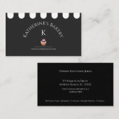 Black White Elegant Bakery Visitekaartje (Voorkant / Achterkant)