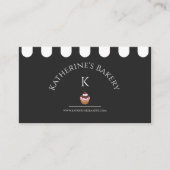 Black White Elegant Bakery Visitekaartje (Voorkant)