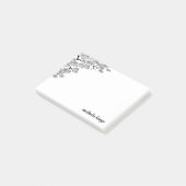 Black White Elegant Botanical Pine Branch Post-it® Notes (Schuin)