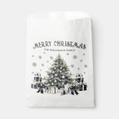 Black White Elegant Christmas Bedankzakje (Voorkant)