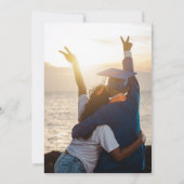 Black & White Elegant deed het Graduation party Kaart (Achterkant)