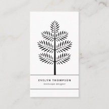 Black White Elegant Landscaping Botanical Branch