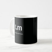 Black & White Elegant Minimal Monogram Coffee Koffiemok (Voorkant links)