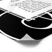 Black White Elegant Party 12 Table Seating Chart Poster (Hoek)