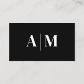 Black White Elegant Professional Visitekaartje (Achterkant)