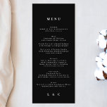 Black White Elegant Simple Monogram Weddenschap Menu<br><div class="desc">slim menu om het collectie aan te passen *als u meer papieren opties wilt,  kunt u dit ontwerp overbrengen naar een slim programma *of voor meer hulp contact met mij opnemen</div>