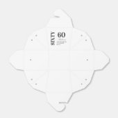 Black & White Elegant Sixty 60th Birthday Party  Bedankdoosjes (Uitgevouwen)