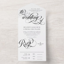 Black & White Elegant Swirls Wedding