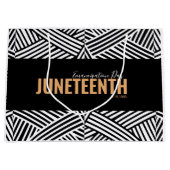 Black White Emancipation Day June 19 JUNETEENTH Groot Cadeauzakje (Voorkant)