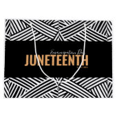 Black White Emancipation Day June 19 JUNETEENTH Groot Cadeauzakje (Achterkant)
