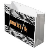 Black White Emancipation Day June 19 JUNETEENTH Groot Cadeauzakje (Voorkant Gekanteld)