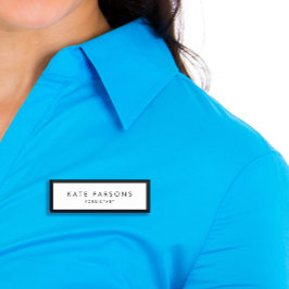 Black White Employee Label Naamplaatje