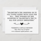 Black & White Employees Kantoor Valentijnsdag Kaart (Voorkant)