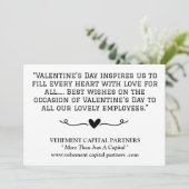 Black & White Employees Kantoor Valentijnsdag Kaart (Staand voorkant)