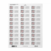 Black White en Blush Chevron Return Address Label (Full Sheet)