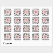 Black White en Blush Chevron Sticker (Vel)