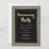 Black White en Gold Housewarming Party Kaart (Voorkant)