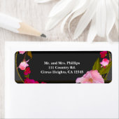 Black White en Gold Modern Floral Chic Glam Party Etiket (Insitu)