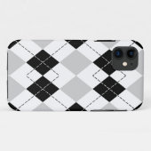 Black White en Grey Argyle iPhone 5 Hoesje (Achterkant (horizontaal))