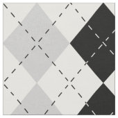 Black White en Grey Argyle Stof (Close Up)