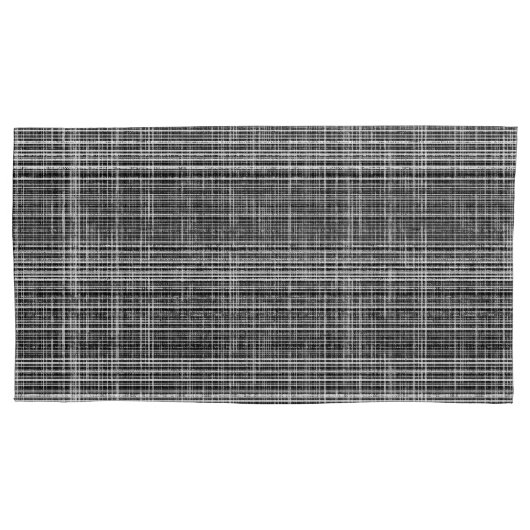Black, White en Grey Check 2 Pattern Kussensloop (Voorkant-Links)