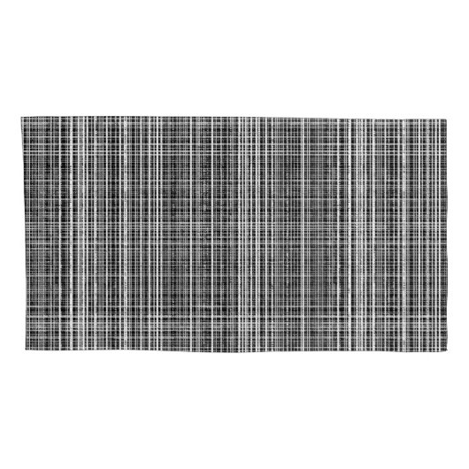 Black, White en Grey Check 2 Pattern Kussensloop (Achterkant-Rechts)