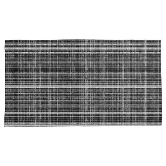 Black, White en Grey Check 2 Pattern Kussensloop (Voorkant-Rechts)